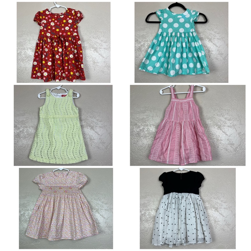 Gymboree Girls lot of 6‎ floral summer dresses different brand size 24 months